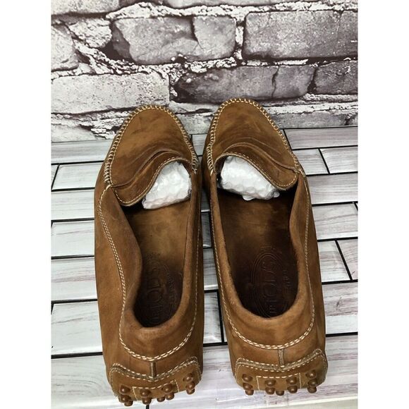 JP Tods Brown Leather Penny Loafers Driving Slip On Shoes Men Sz 10.5M US/44EU - Picture 15 of 16